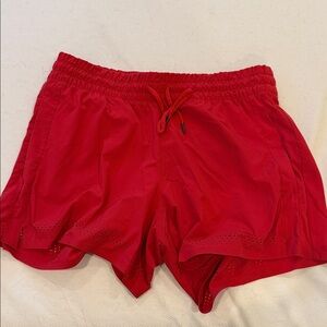 Athleta Vivid Red Drawstring Shorts size 8T